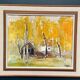 Original Swedish Oil on Canvas – "Houses and Trees in Autumn" by Pia H. Campbell