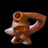 Monkey statuette/terracotta vase
