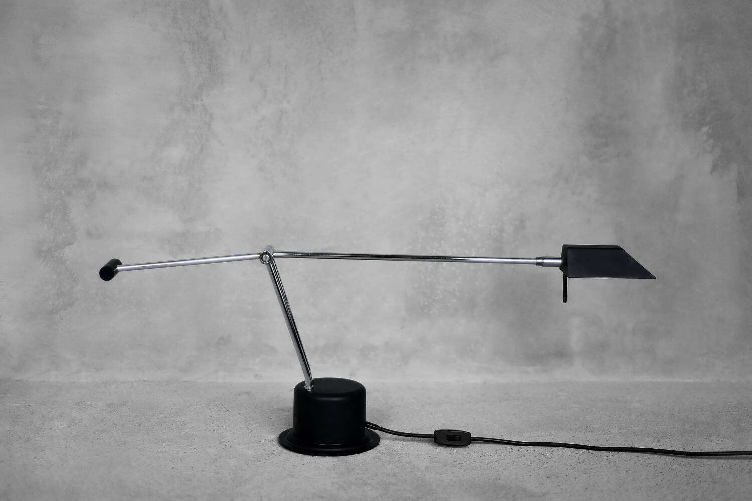 Mid-Century Modern Minimalist Black Desk Lamp by Massive, Belgium, 1980s