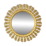 XL Gold-colored Sun Mirror Sunburst Witch's Eye Resin 60cm