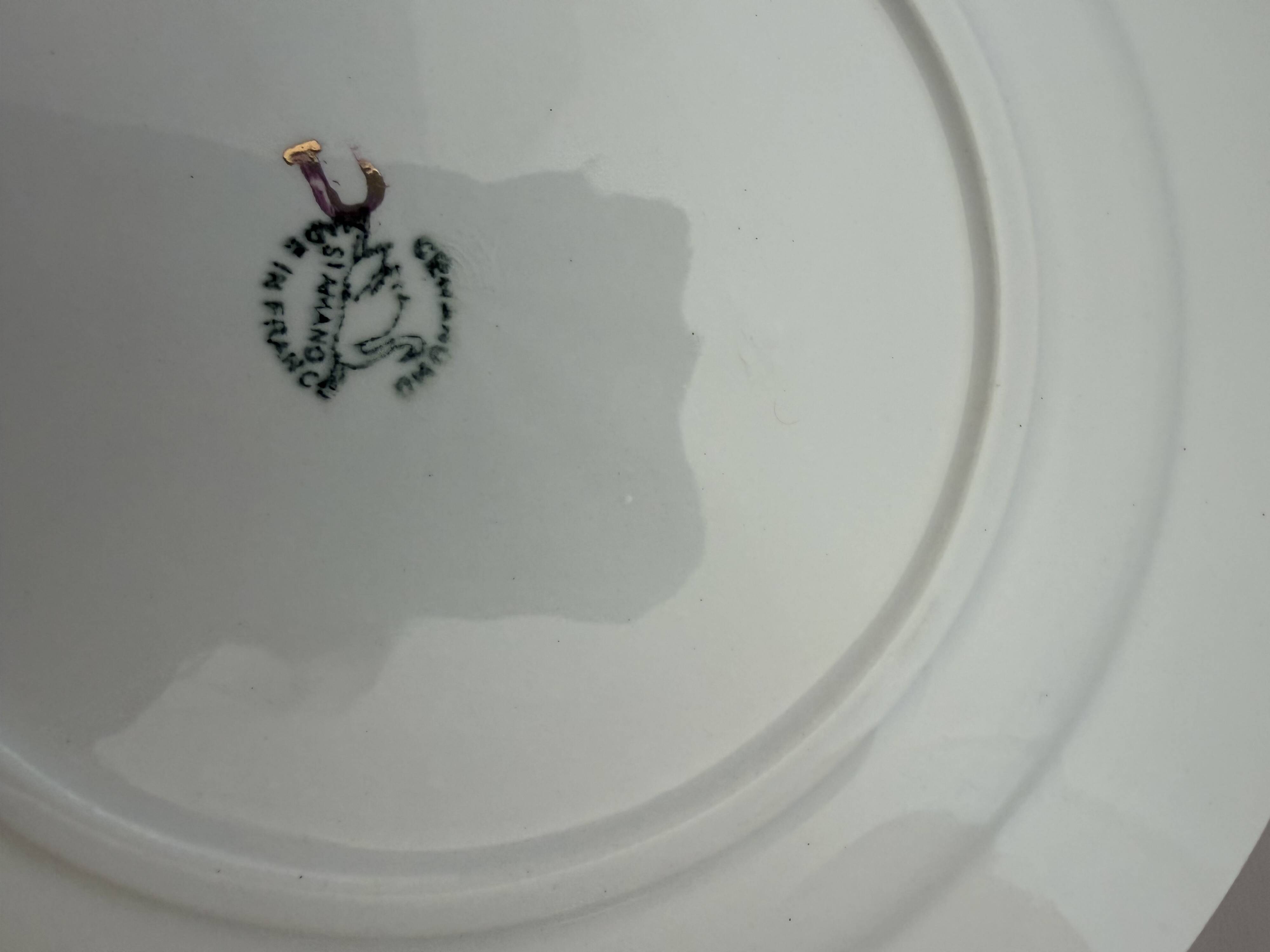 4 dessert plates in porcelain from St Amand 191105