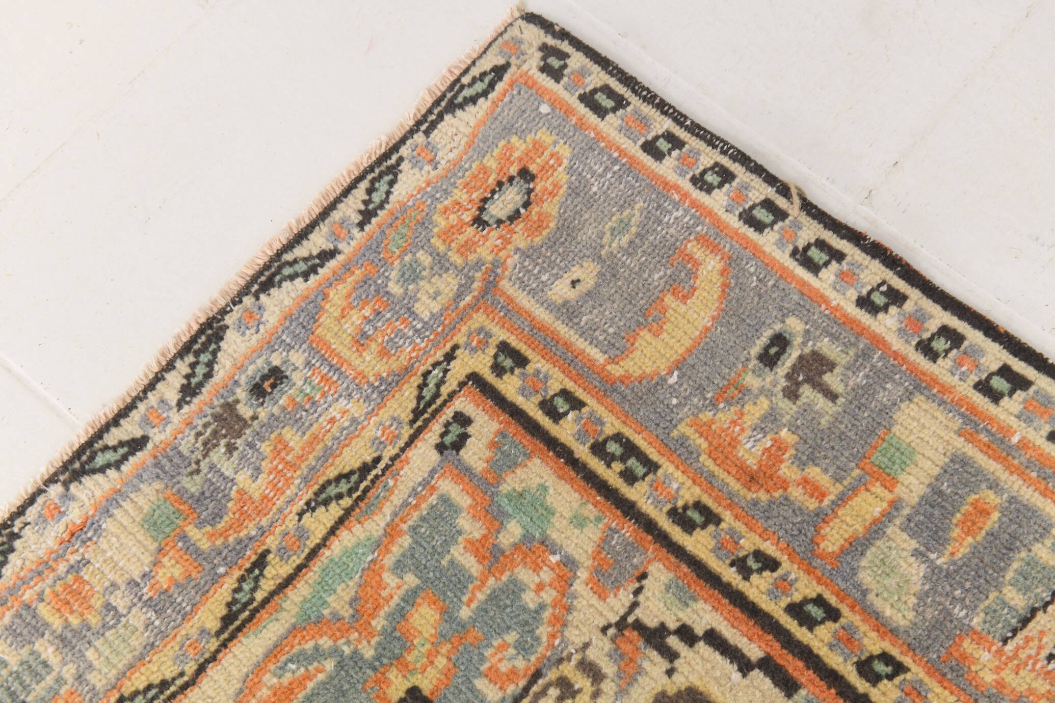 6x9 Vintage Pale Orange Oushak Handmade Vintage Rug, 176x260 Cm