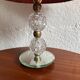 Small glass, mirror, and brass lamp from the 1960s.