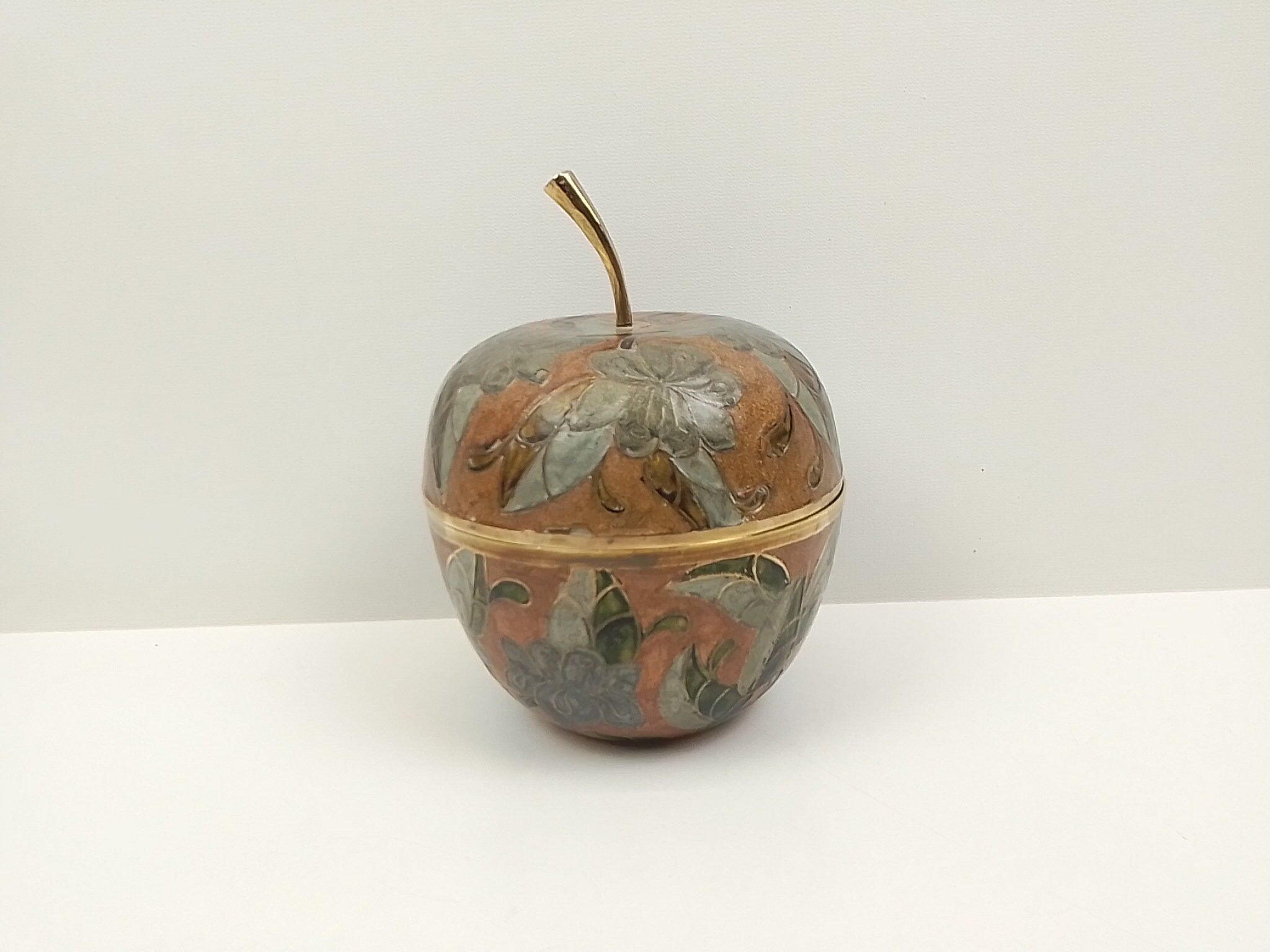 Brass box apple shape