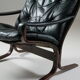 Vintage leather Siesta armchair with armrests by Ingmar Relling, Norway 1970