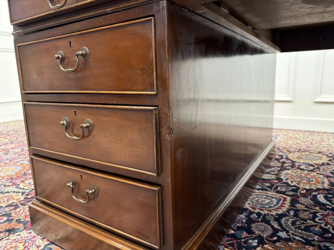 Large Antique English Desk Partnerdesk