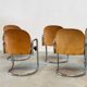 Set of eight cognac leather Dialogo Dessau dining chairs by Afra E Tobia Scarpa
