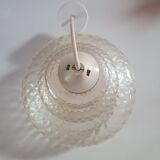 Vintage pendant lamp in glass chiseled crystal worked
