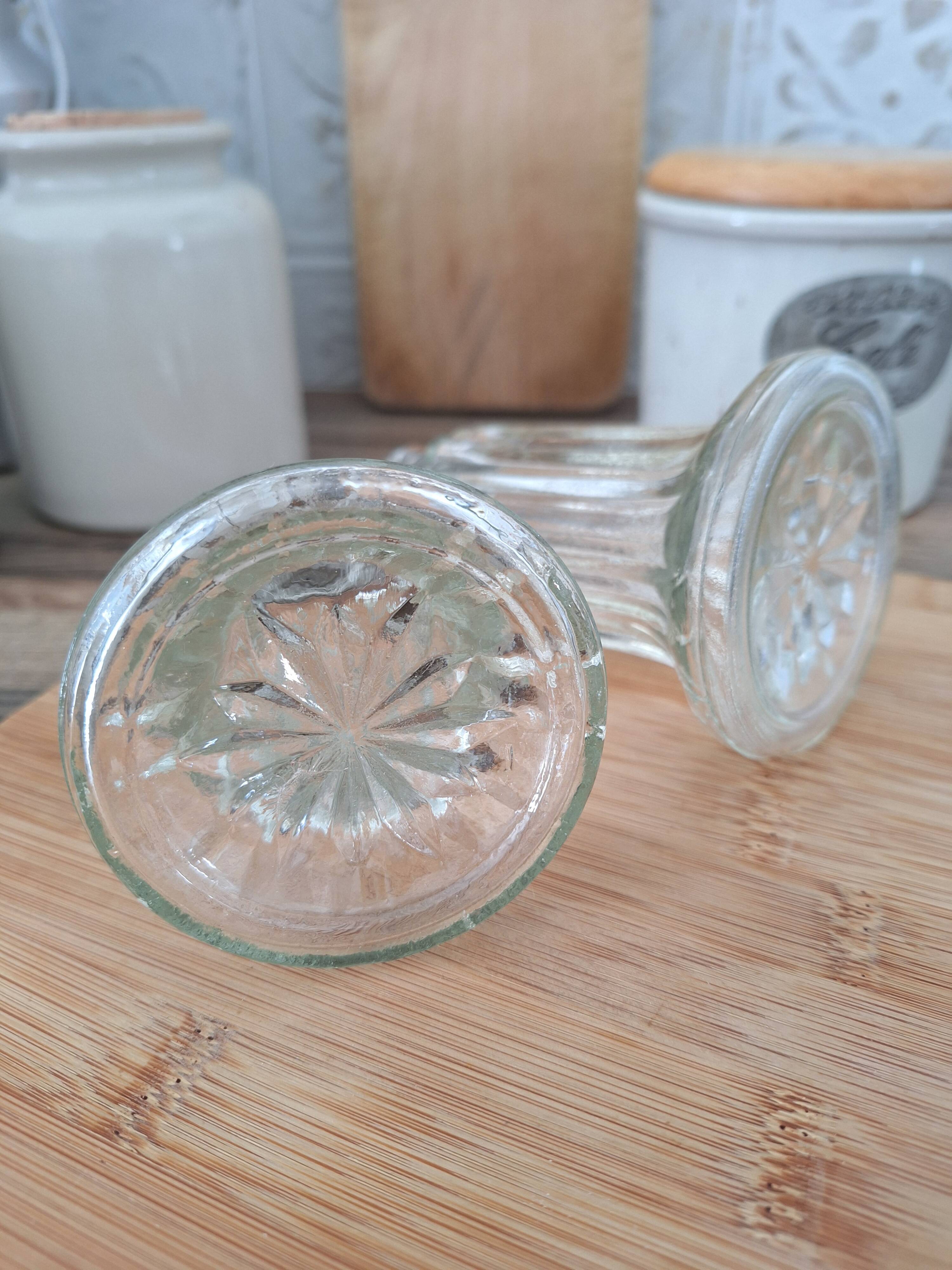 Glass and metal salt and pepper shakers
