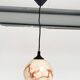 Round vintage ceiling lamp with marble pattern, 1960s