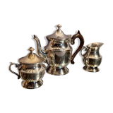 Tea set coffee Louis XV silver metal coffee maker teapot sugar pot milk pot