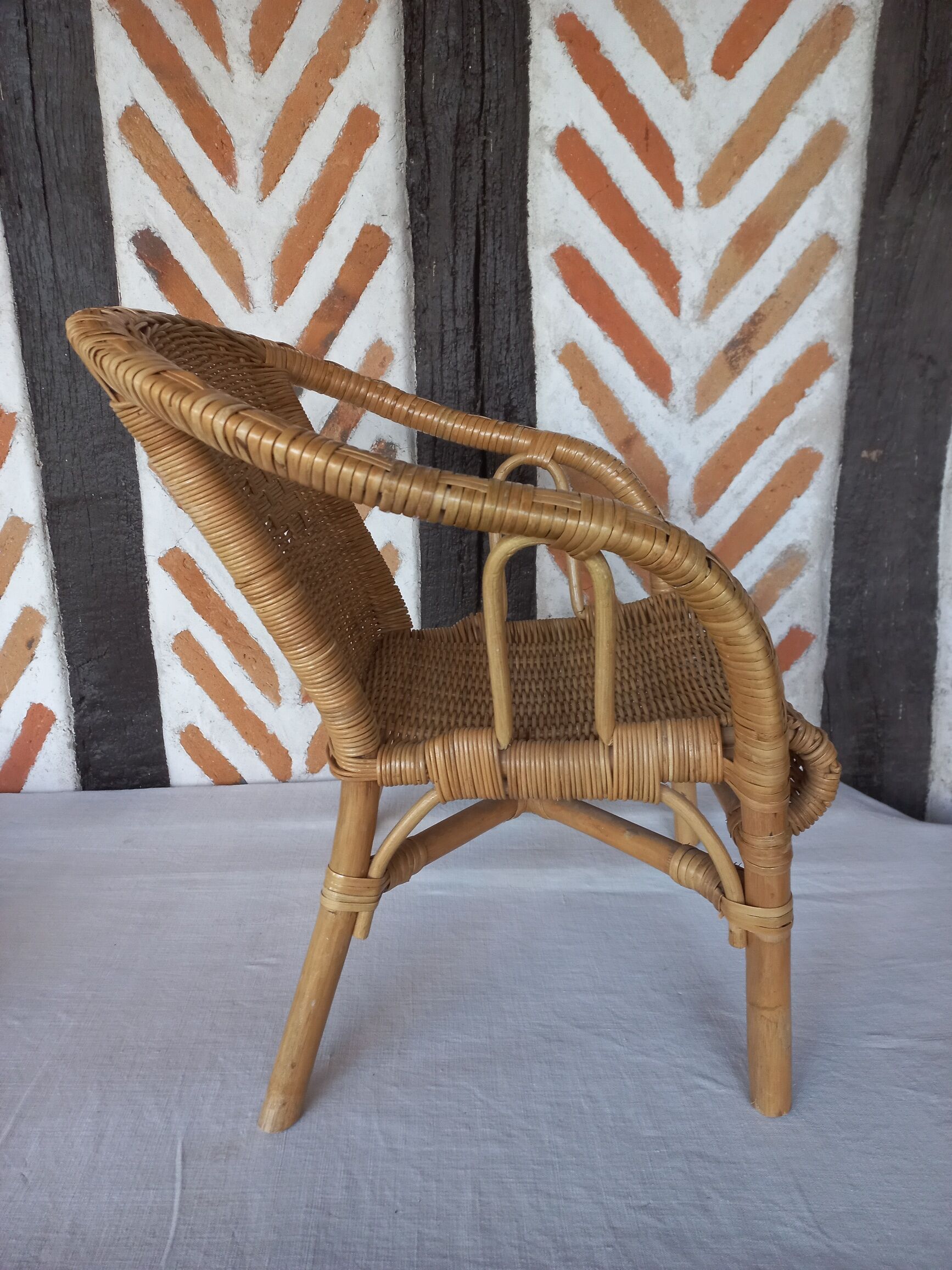 Fauteuil enfant osier