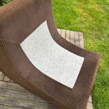 Vintage 1970s brown corduroy armchair