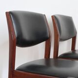4 Scandinavian chairs skaï black