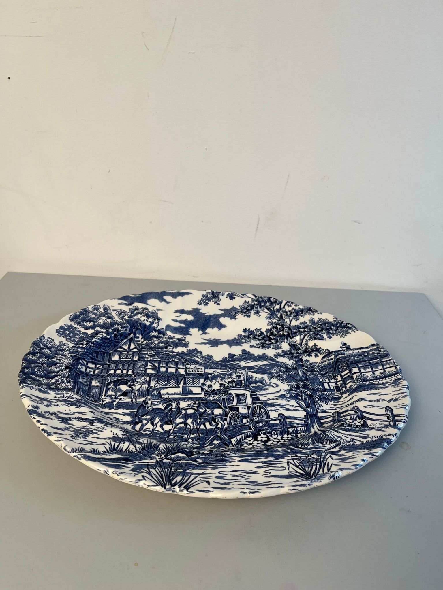 Oval plate Staffordshire England