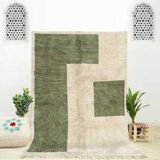Tapis vert en laine 150cmx250cm