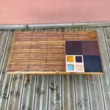 Rattan coffee table and magazine rack