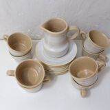 8 tasses en grès vintage