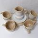 8 tasses en grès vintage