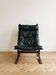 Vintage Siesta armchair by Ingmar Relling for Westnofa in black leather.