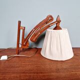 Scandinavian design teak scissor wall light, 1960s