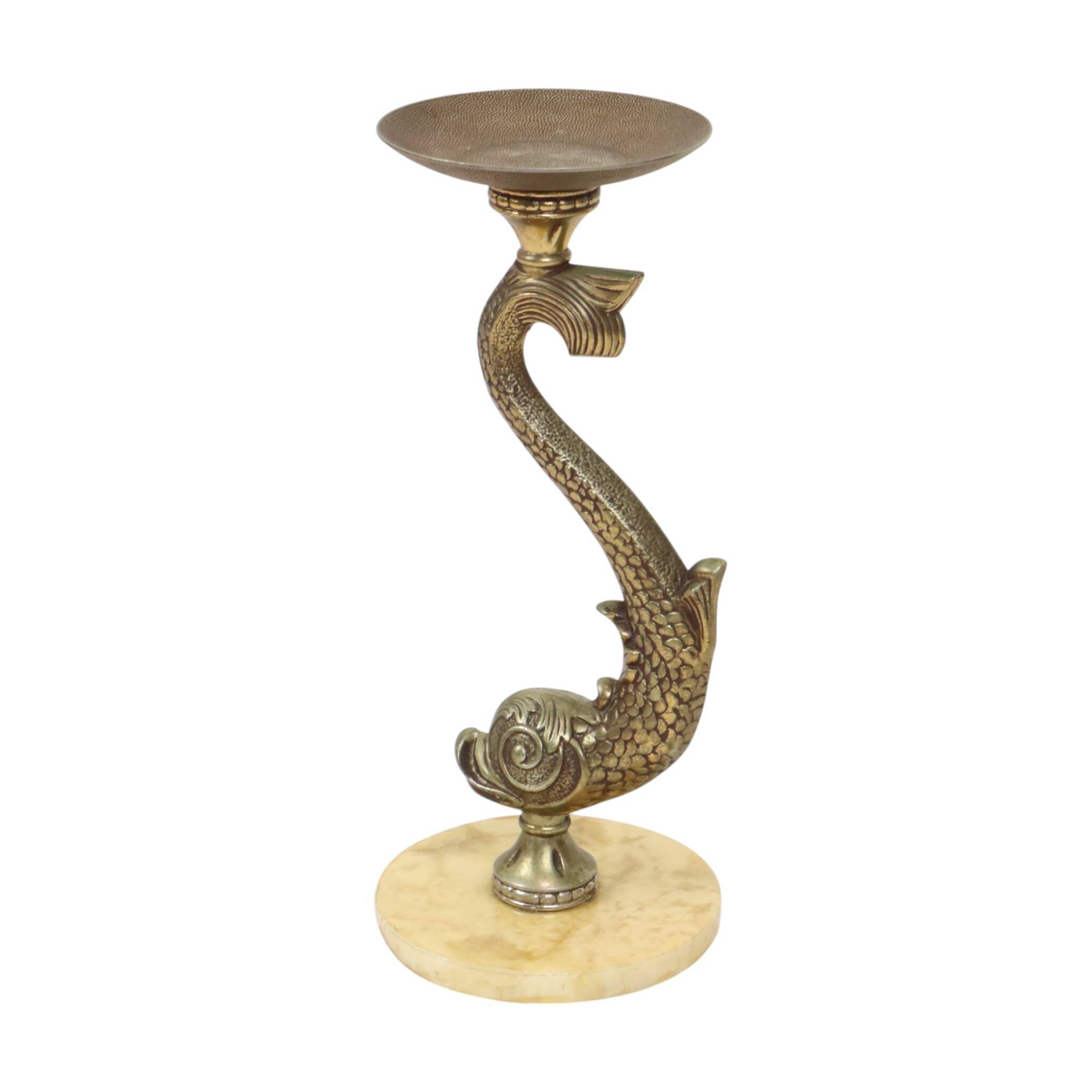 Mid-Century Mythical Dolphin Floor Ashtray, France, 48 cm