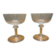 Pair of old champagne glasses