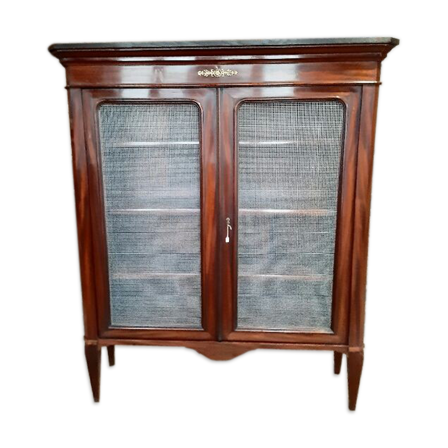 Vitrine Transition en placage d’acajou restaurée