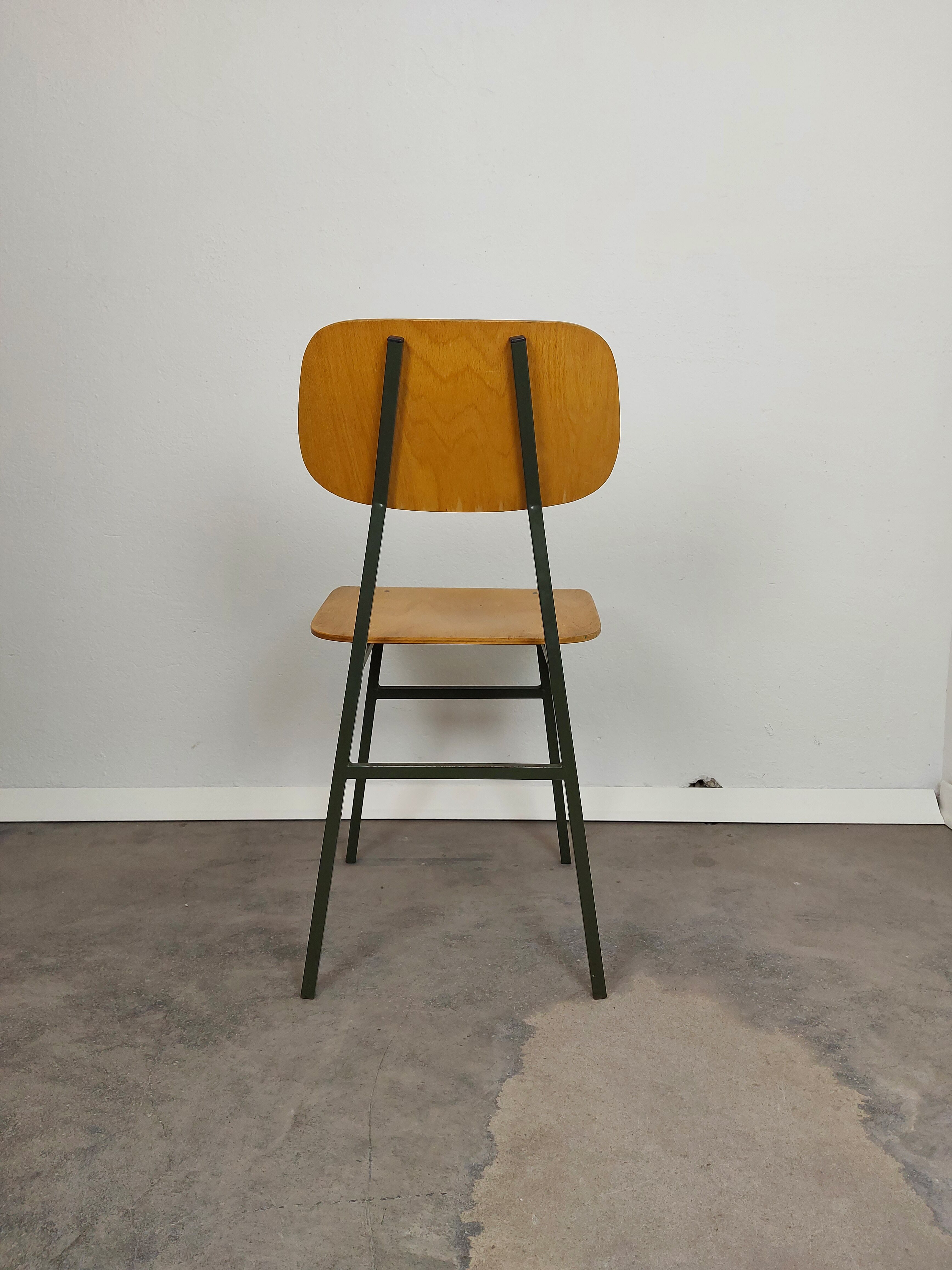 Chair, 1970s, Metal Green Frame