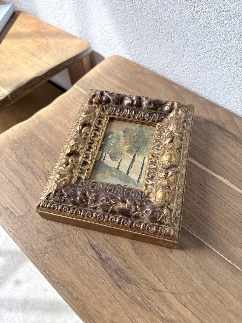 Small oil painting signed XS