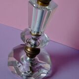 Glass and brass lamp foot