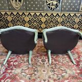 Paire de fauteuils Louis XV restaurés