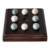 Handcrafted Tic Tac Toe game from Bali made of wood and stone.