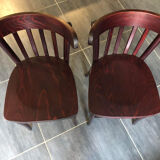 Paire de chaises de bistrot vintage