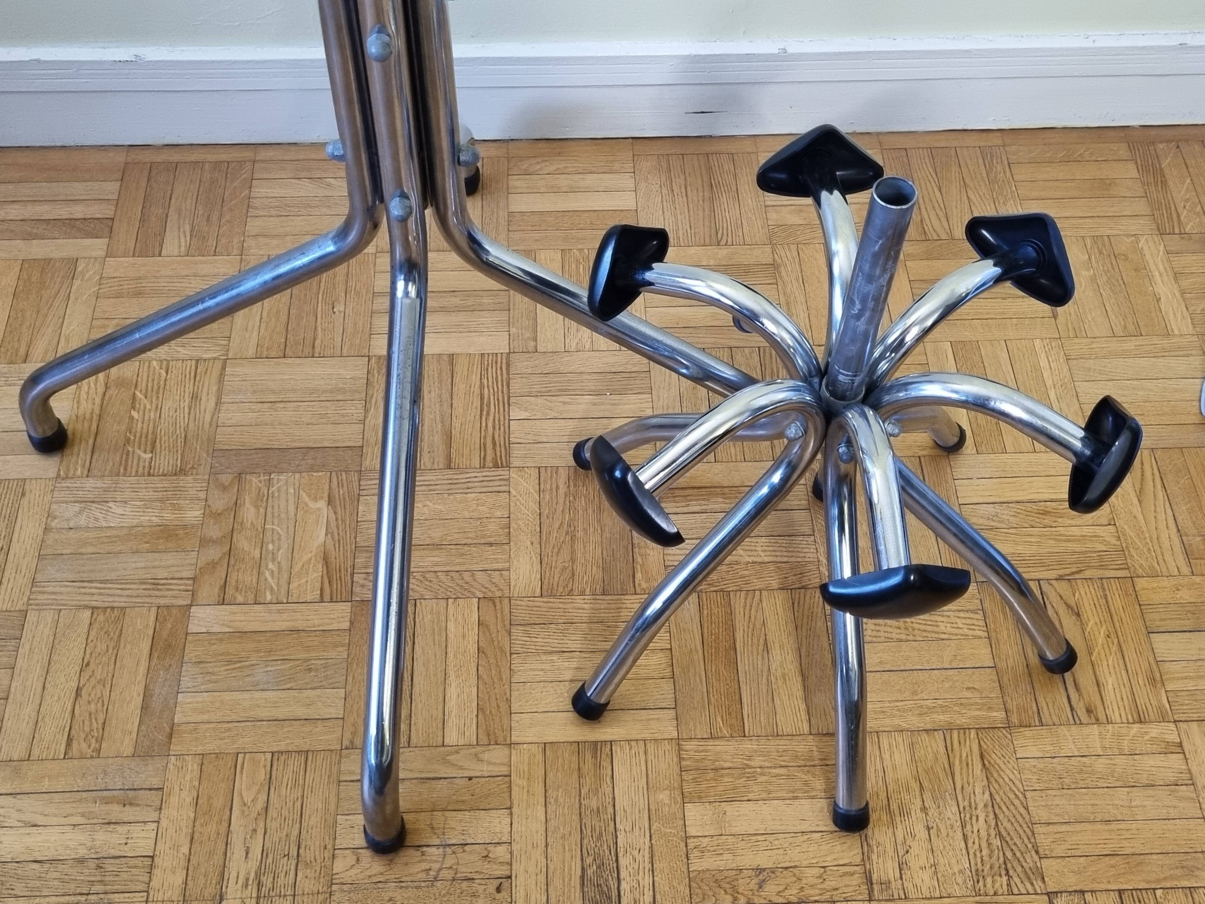 Vintage chrome metal coat rack, 1970s