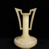 Alabaster vase with art nouveau handles