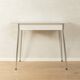 Vintage kitchen table with light grey Resopal and chrome, 1950s
