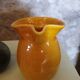 Mustard yellow sandstone decanter