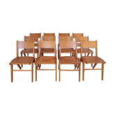 Set of 12 Scandinavian chairs compass feet