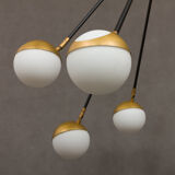 Italian brass chandelier with 8 light points