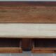 Antique sideboard from the end of the 19th century, 2 doors, 2 drawers, shelf in its patina