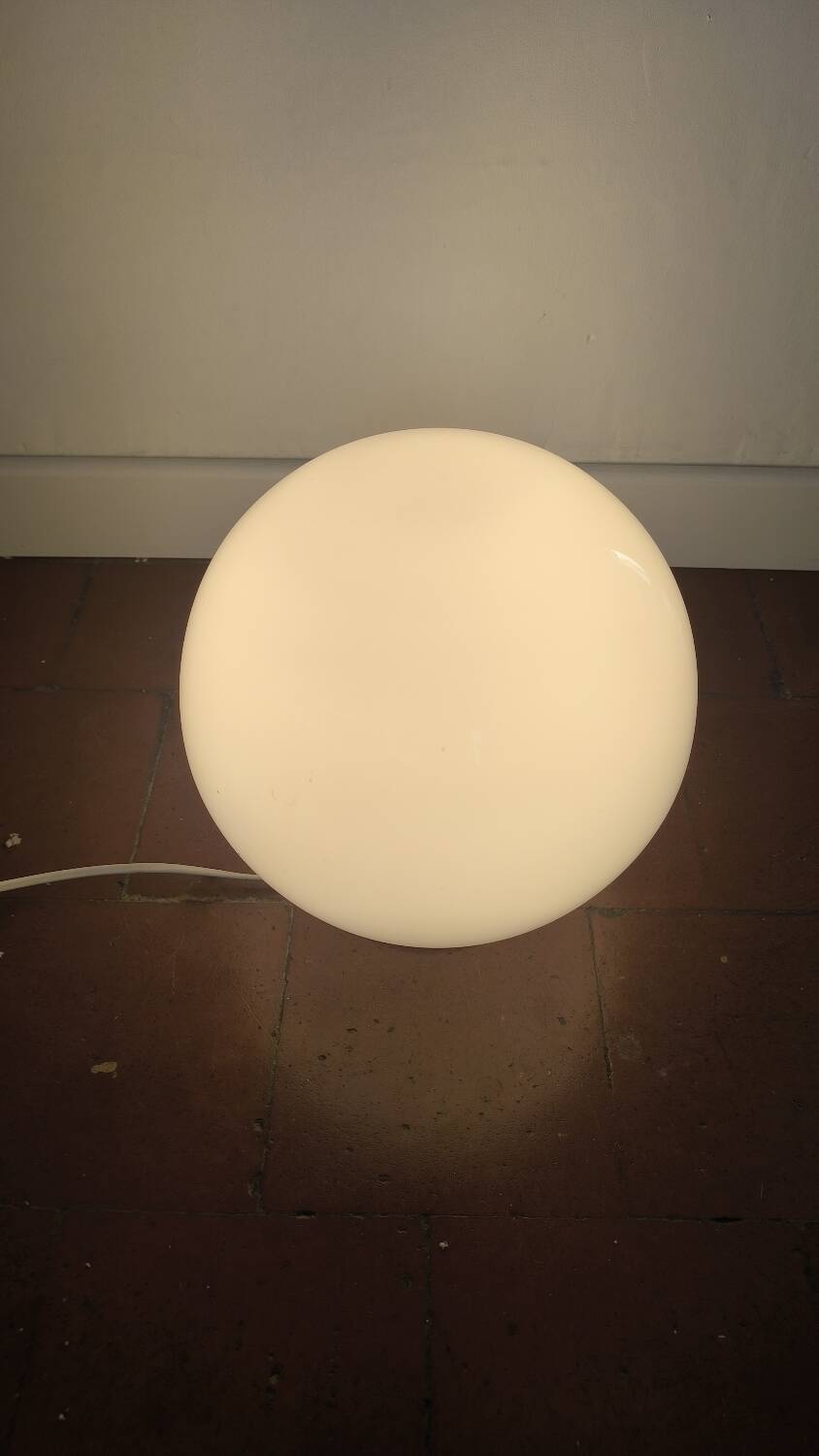 White opaline table lamp from Ikea, 1990