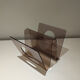 Michel Dumas plexiglass design magazine holders, 1970s