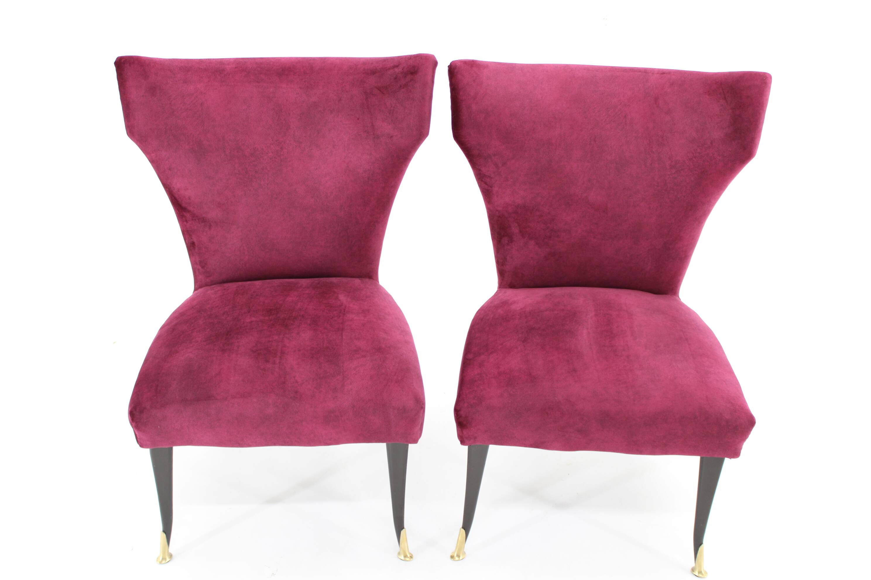 1950s Pair of Italian Chairs, Restored