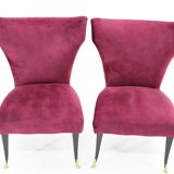 1950s Pair of Italian Chairs, Restored