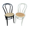 Pair of Viennese bistro chairs Bent wood