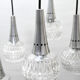 Chandelier suspension waterfall 5 globes Philips 1960-70