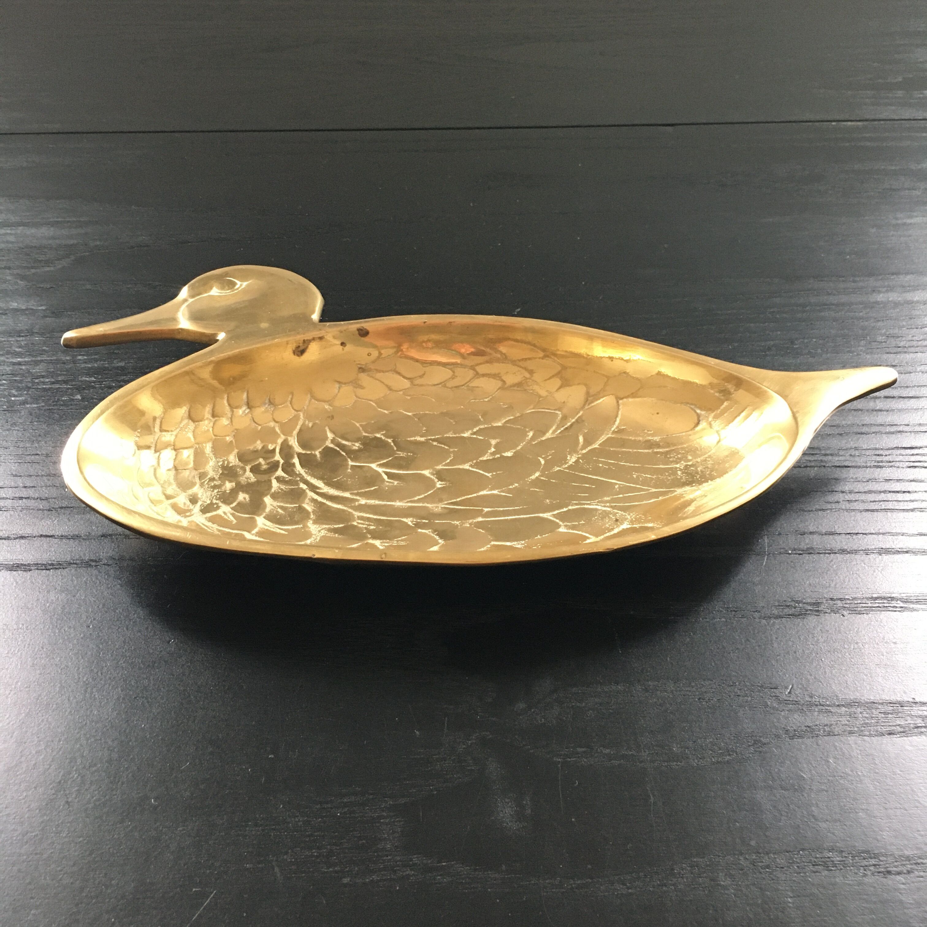 Brass duck catchall