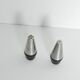Danish Modern Pair of Rosewood and Stainless Steel Salt and Pepper Shakers