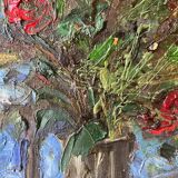 Flower bouquet, knife technique, signed